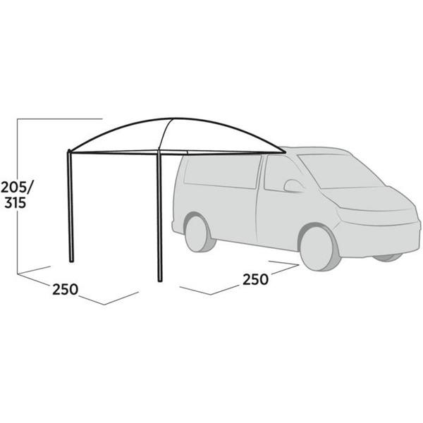 Easy Camp Busvordach Stryn Canopy, Sonnensegel, grau, Modell 2025